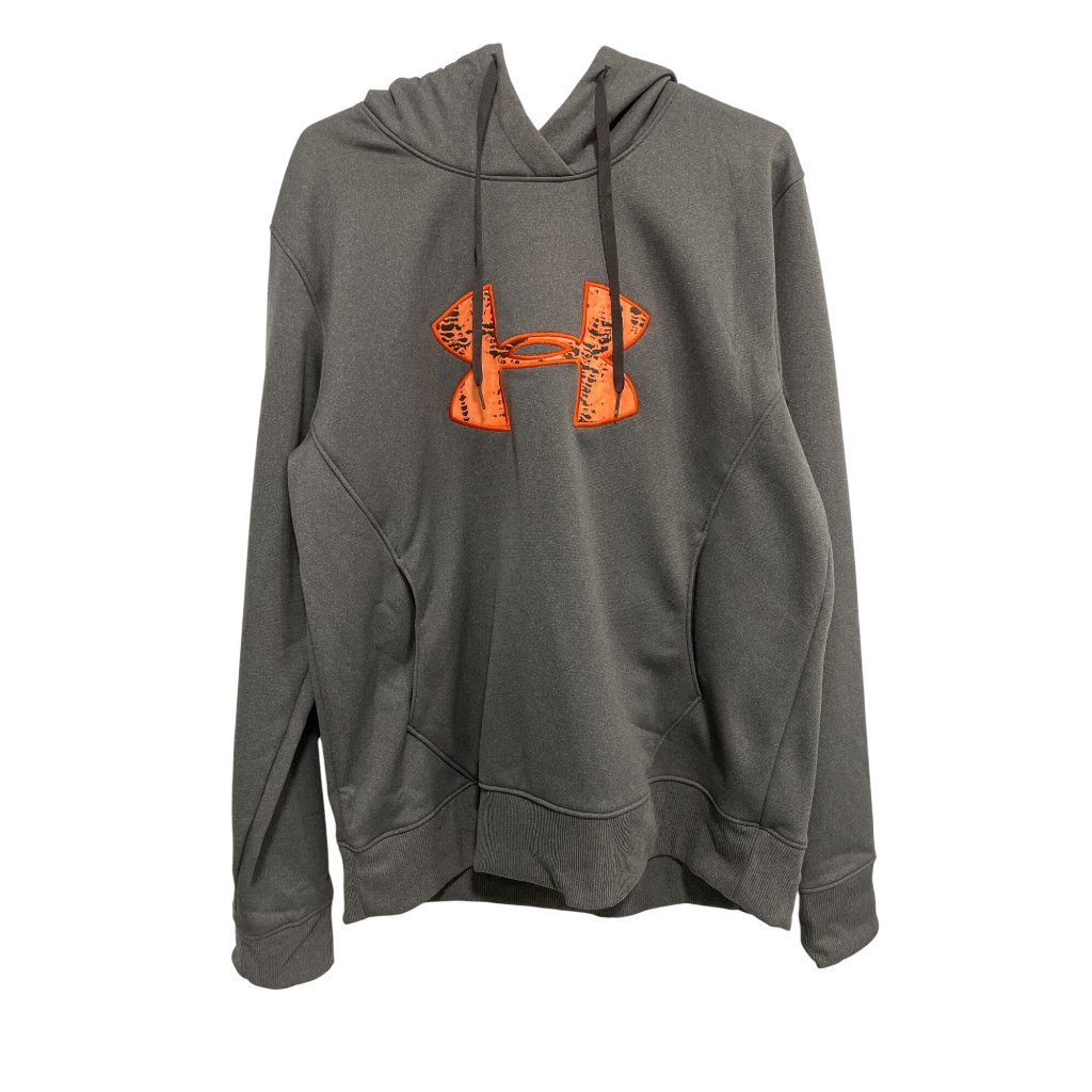 Under Armour Cold Gear Pullover Hoodie Sweatshirt Women Xl Loose Fit Gray Sporty
